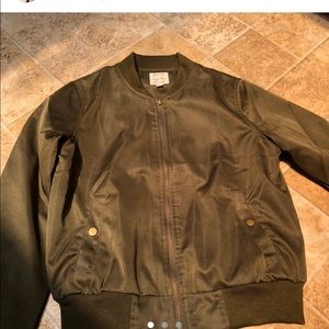 OLIVE BOMBER JACKET